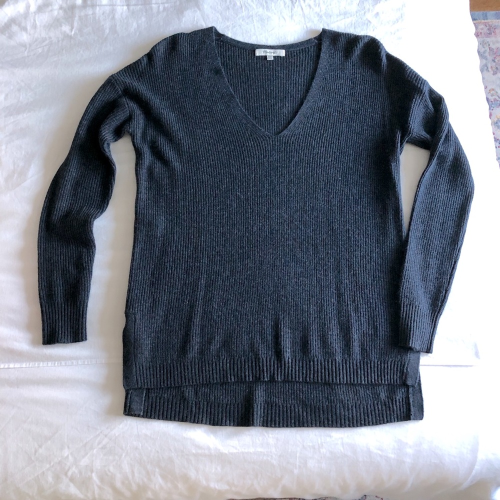 Madewell Navy Blue Vneck Sweater